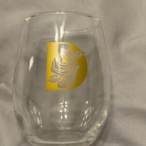 Collectible Princess Diana Gold Stemless Wine Glass
